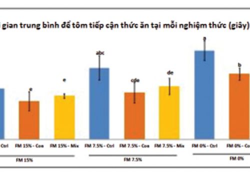 Axit amin tự do cải thiện hành vi của tôm và khả năng dẫn dụ thức ăn